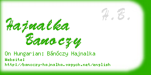 hajnalka banoczy business card