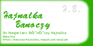 hajnalka banoczy business card